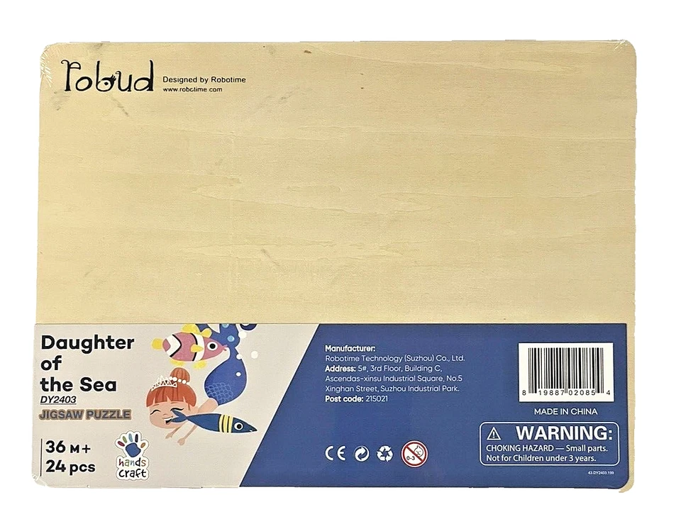 Real Wood Robotime Hands Craft Daughter of the Sea 24 Piece Jigsaw Puzzle DY2403 - Image 3 of 4