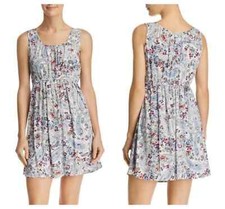 AQUA BOHO CHIC FLORAL PAISLEY FIT & FLARE SUMMER DRESS S
