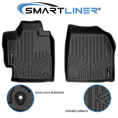 SMARTLINER Custom Fit Floor Mats 1st Row Liner Set 2008-2013 Toyota Highlander