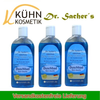 3 x Totes Meer Salz Duschbad mit Sanddorn Öl von Dr. Sachers Kühn Kosmetik