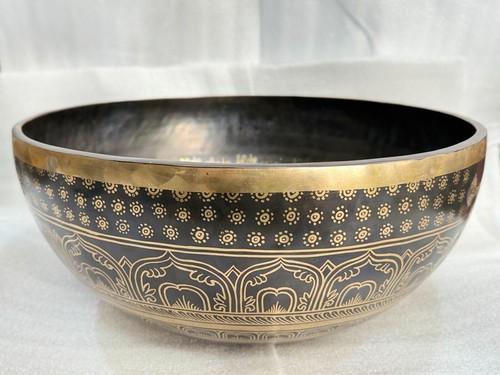 15 inches- 24 inches classic Black & golden attire Large standing feet bowl- - Picture 7 of 8
