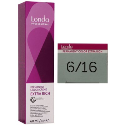 Londa Professional permanente Cremehaarfarbe Extra Rich 60 ml 6/16 dunkelblond a