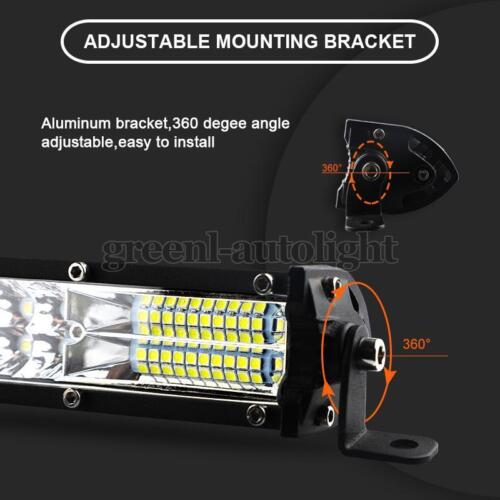 Combo de barra de luz LED de trabajo de doble fila de 10 pulgadas 180 W punto de inundación delgado todoterreno SUV ATV EE. UU. - Imagen 4 de 12