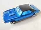 Rare Hotwheels Redline Custom Camaro HK. 1967 Blue W/Top Mint - Blue Interior.