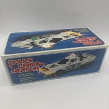 Police Lancia Alitalia Battery Operated Toy Car Action Figure Vint Collectible