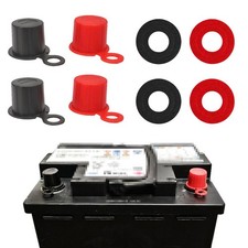 Alieemo 4pcs Car Battery Terminal Cover Vehicle Battery Top Post Cap With Wa...