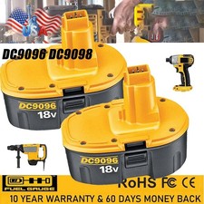 2pack 18 Volt for Dewalt 18V Battery DC9096 DC9096-2 DC9098 DC9099 DC9181 DC9180