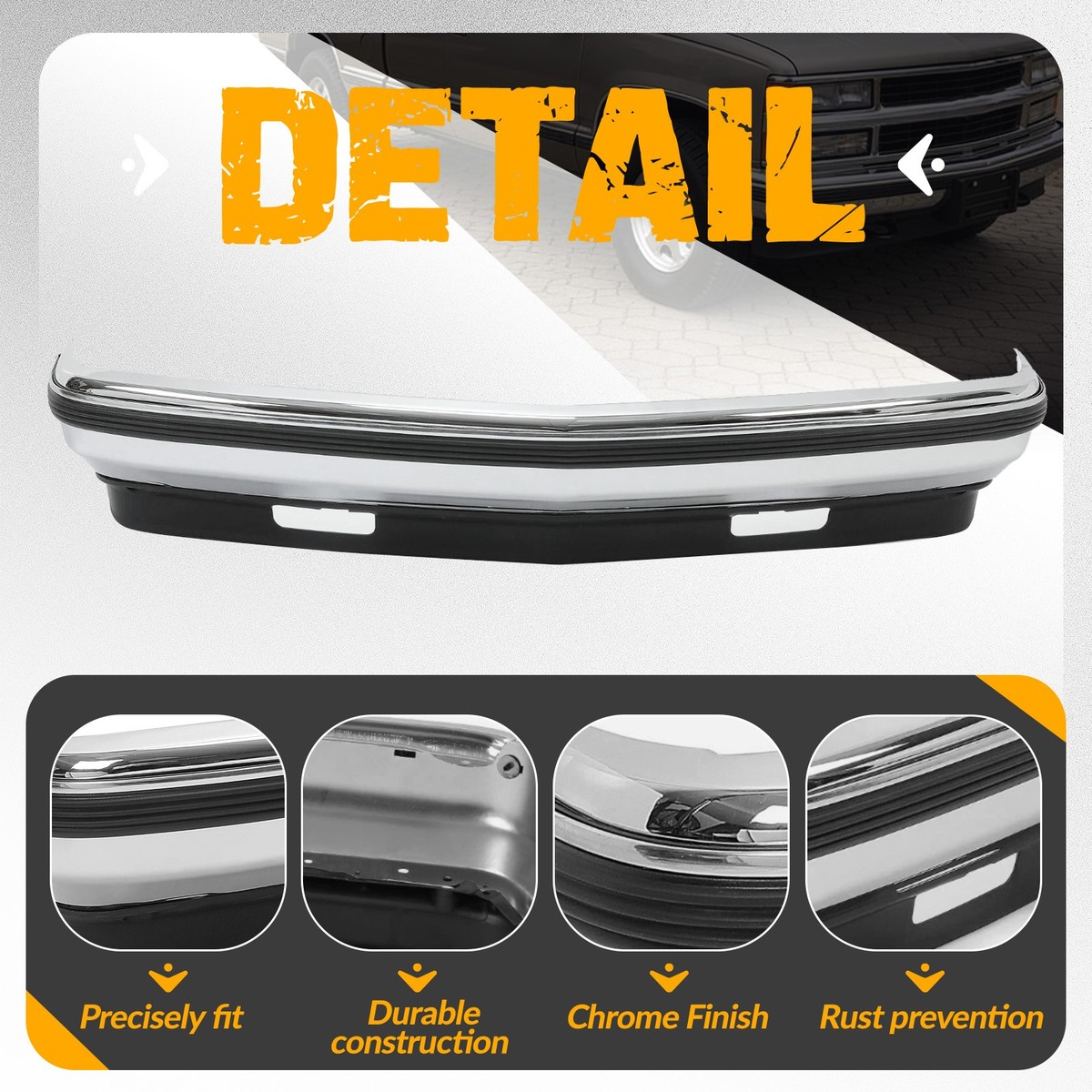 Front Bumper Kit Chrome For Chevrolet C1500 K1500 1988-1998 | eBay