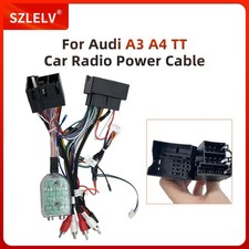 Car Radio Power Cable Wiring Harness with Audio Converter For Audi TT  A3 S3 RS3