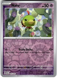 Natu 025/091 Paldean Fates Reverse Holo Common Near Mint