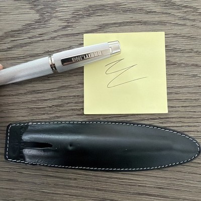 BREITLING Ballpoint Pen - Luxury  Black - Silver w/ soft case
