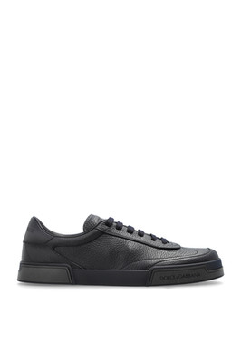 DOLCE&GABBANA Portofino Navy Blue Leather Sneakers New & Authentic