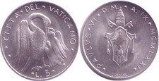 Vatikanstadt 5 Lire 1971 Al Paul VI. v-615.2
