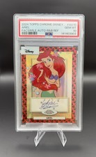 2024 TOPPS DISNEY CHROME ARIEL AUTO MICKEY MOUSE PRINT REFRAC AUTO 08/28 PSA 10