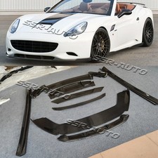 Kit de carrocería difusor labio delantero trasero fibra de carbono real para Ferrari California 2009-14