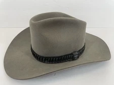 Vintage Stetson Beaver Western Cowboy Hat Size 6 7/8 Gray XXXX