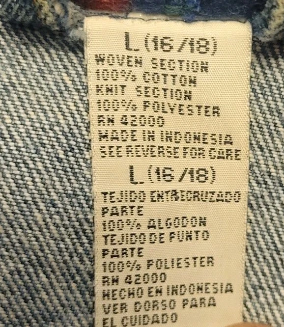 Chaqueta vaquera vintage de los 90 Northwest Territory para mujer con capucha mangas de lana Foto 3 de 4