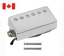 FLEOR Alnico 5 Humbucker Chrome Guitar Neck Pickup Metal Braid for LP Style