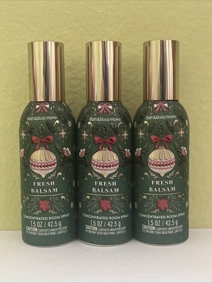 (3) Bath & Body Works FRESH BALSAM Concentrated Room Spray 1.5oz NEW