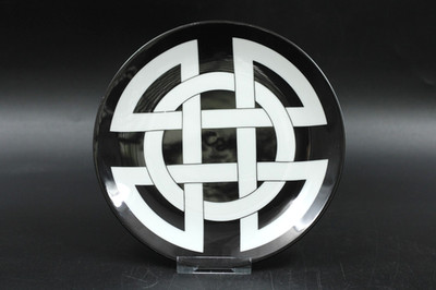 ASA Selection Kuchenteller Teller geometrisches Muster schwarz / weiß Ø 19 cm