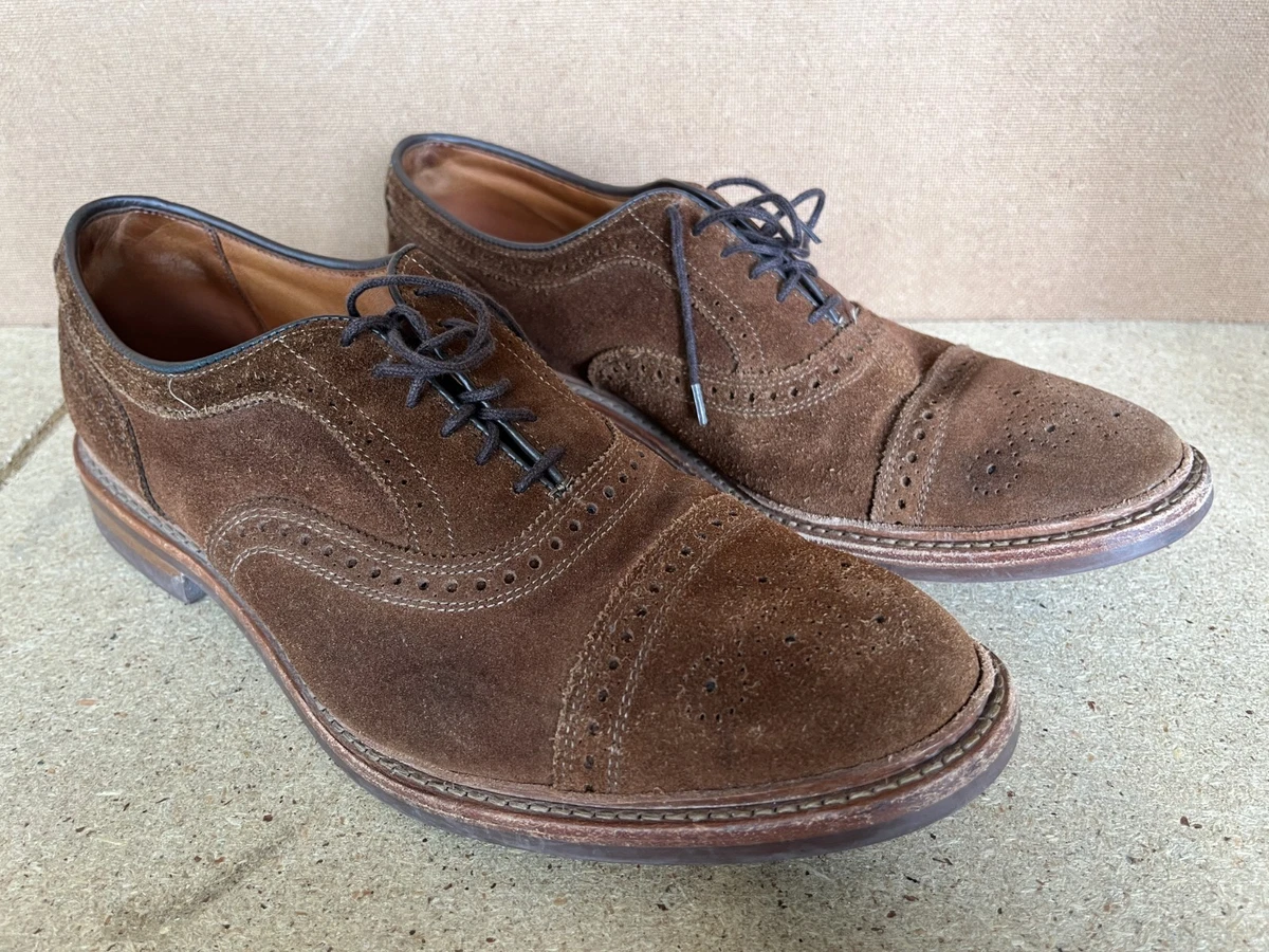 ALLEN EDMONDS Mens 9 E Quinton Oxford Dress Shoes Brown Suede Brogue Allen Edmonds Brogue Dress Shoes for Men for sale | eBay main image 2