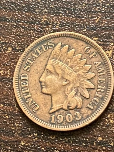 1903 p indian head cent a very fine coin with liberty plus a surprise