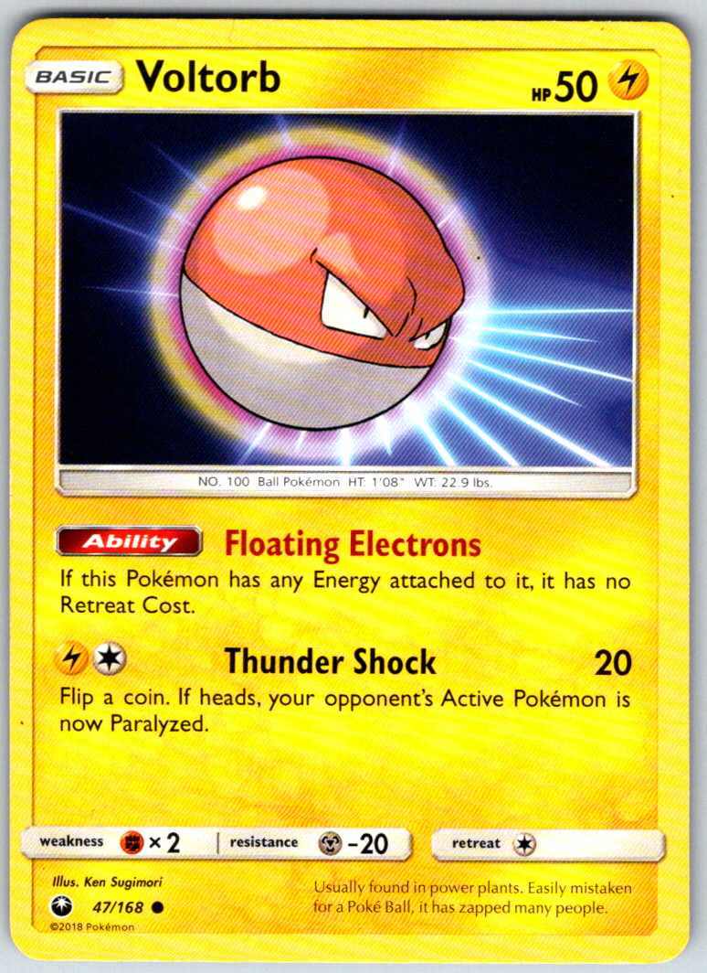 Voltorb 47/168 SM - Celestial Storm Common 2018 NM