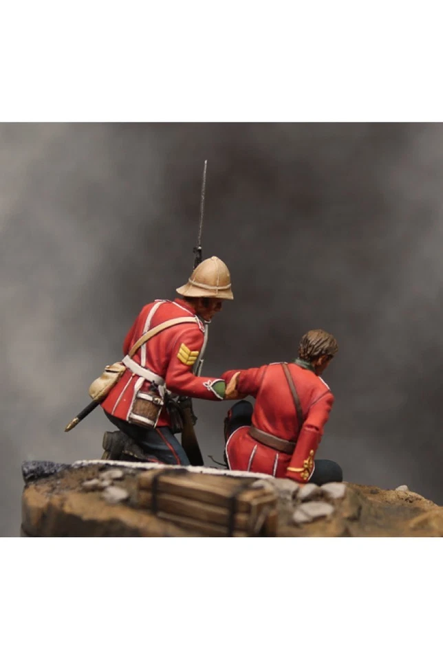 Beneito Officer & Sgt 24th Foot Isandlwana Zulu War 2 Heads 54mm Unpainted kit - Image 3 of 3