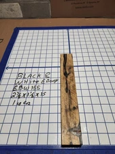 Black and White Ebony  Wood turning  blank  2 3/8" x 1 1/8" x   15  " EBW155