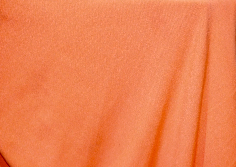 FRENCH TERRY KNIT 2 WAY SPANDEX FABRIC 60" WIDE NEON ORANGE 9 OZS. BY THE YARD - Image 2 of 4