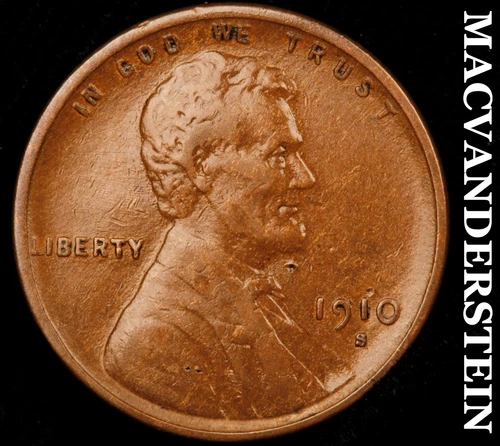 1910-S Lincoln Wheat Cent - Scarce  Extra Fine  Semi-key  Better Date  #F9726