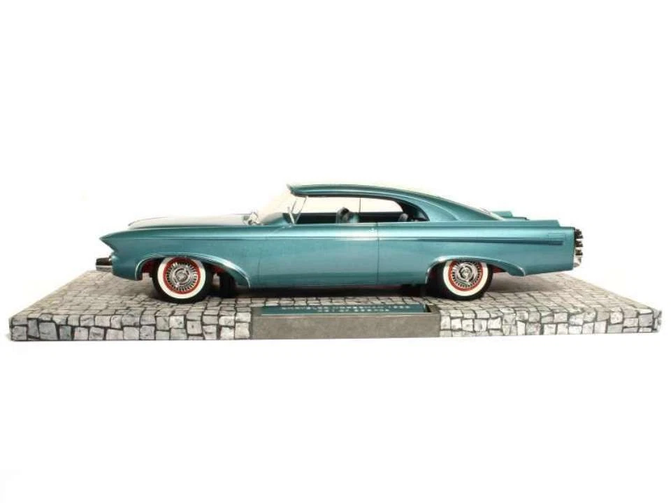 Chrysler Norseman 1956 Coupe 2 Doors Light Blue Green Minichamps 107143320 1:18 - Image 2 of 3