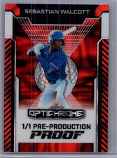 Sebastian Walcott 2025 Leaf Optichrome Baseball 1/1 Pre Production Proof