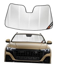 Windshield Sun Shade for Audi Q8 2019-2025. Reflective Aluminum Film Front