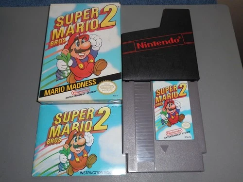 VINTAGE NINTENDO NES SUPER MARIO BROS 2 VIDEO GAME. CIB COMPLETE IN BOX