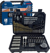 Bosch 103 Pcs Mixed Screwdriver and Drill Bit Titanium Accessory Set (For Wood,