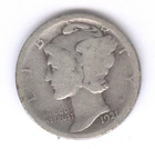 1921-D Mercury Dime + KEY DATE + SILVER + Circulated + No Reserve!