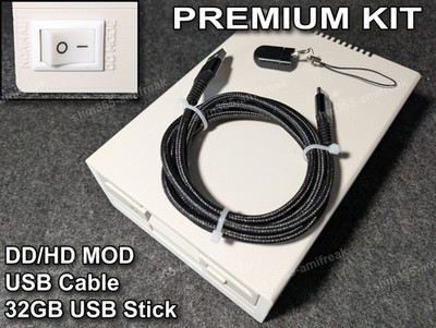   GREASEWEAZLE V4.1 USB DISKETTENLAUFWERK   PREMIUM KIT - WEISS AMIGA ATARI MAC