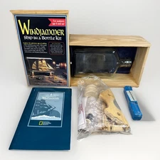 Authentic Models Windjammer Ship in a Bottle Model Kit National Geographic VTG