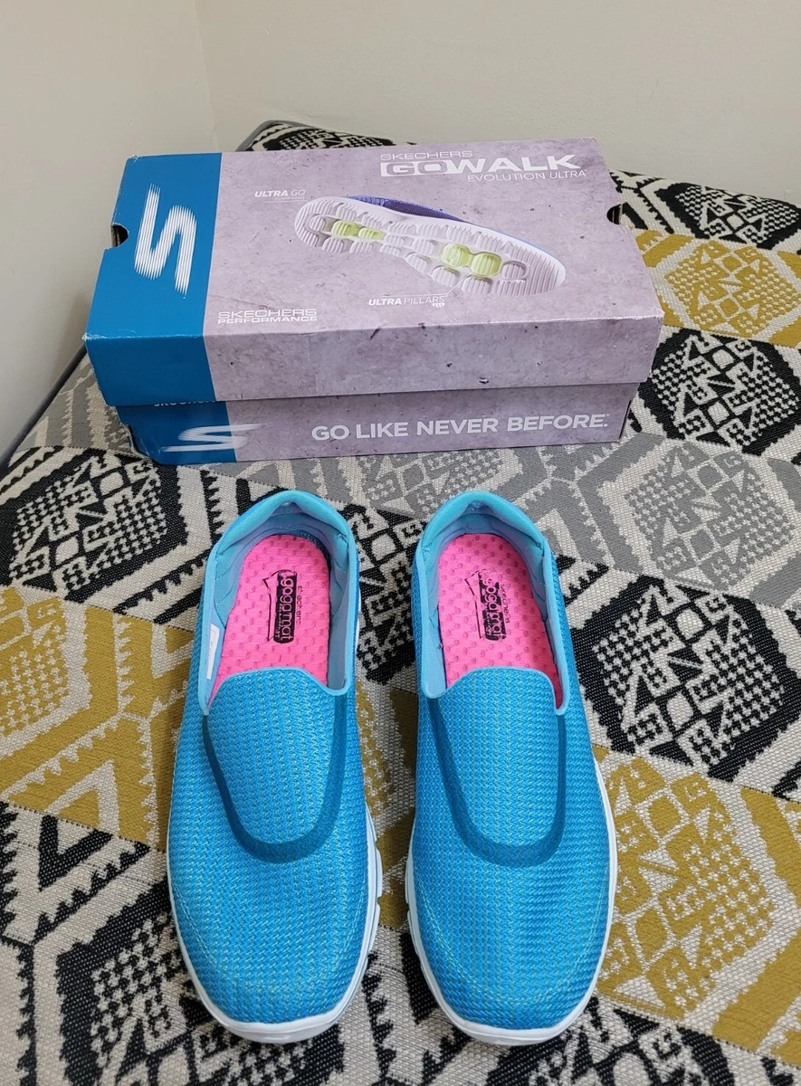 EUC Womens Skechers Go Walk 3 Laceless Slip On Shoes Size 5 EU 38