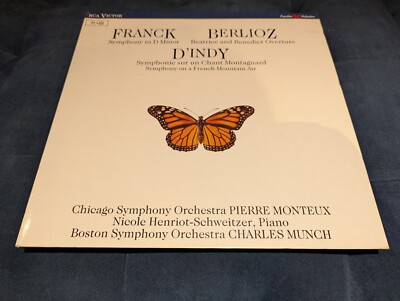 Franck/Berlioz/D'Indy Monteux/Munch Boston/Chicago RCA Victor Papillon LP EX/EX
