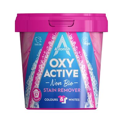Astonish Oxy Active Non Bio Fabric Stain Remover for Colours & Whites 1.25kg