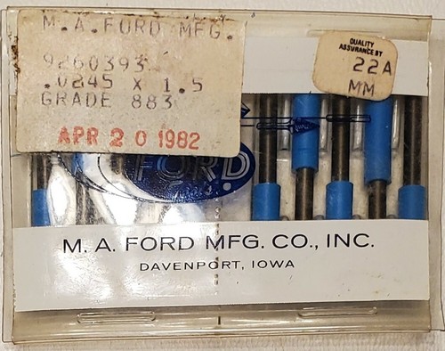 M.A. Ford MFG Micro Drill .0245 x 1.5 Grade 883 Circuit board drill NOS - Picture 3 of 4