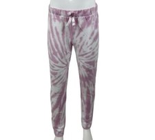 Full Circle Women's Pink/White Tie Dye Sweat Pants Size: L 