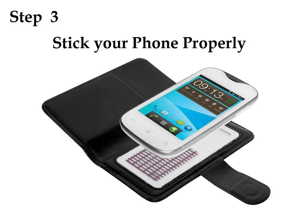 Universal Black Leather Wallet Phone Case Cover For CUBOT X19 (5.93") - Image 3 of 4