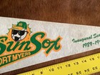 Fort Myers Sun Sox felt pennant, 24.5”x 9”’ SENIOR LEAGUE OF Pro Baseball, RARE — photo 3
