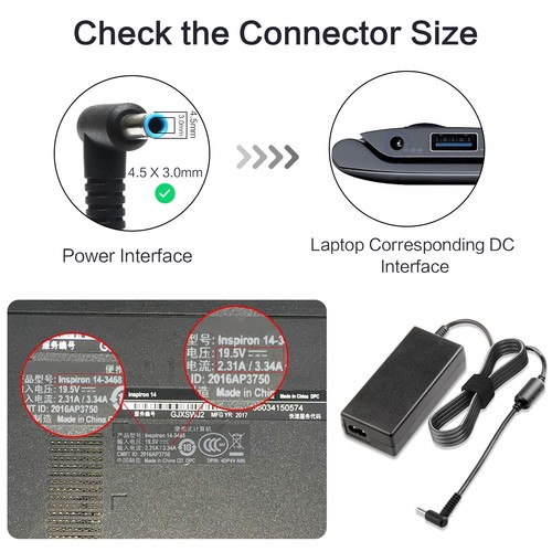Adapter Charger for HP Elitebook 840 G3 G4, 725 G3 745 G3 Chromebook 14 11 G3 G4 - Picture 10 of 20