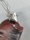 Vtg MATS JONNASSON Sterling Silver Art Glass Faces Necklace Pendant (S11) — photo 4
