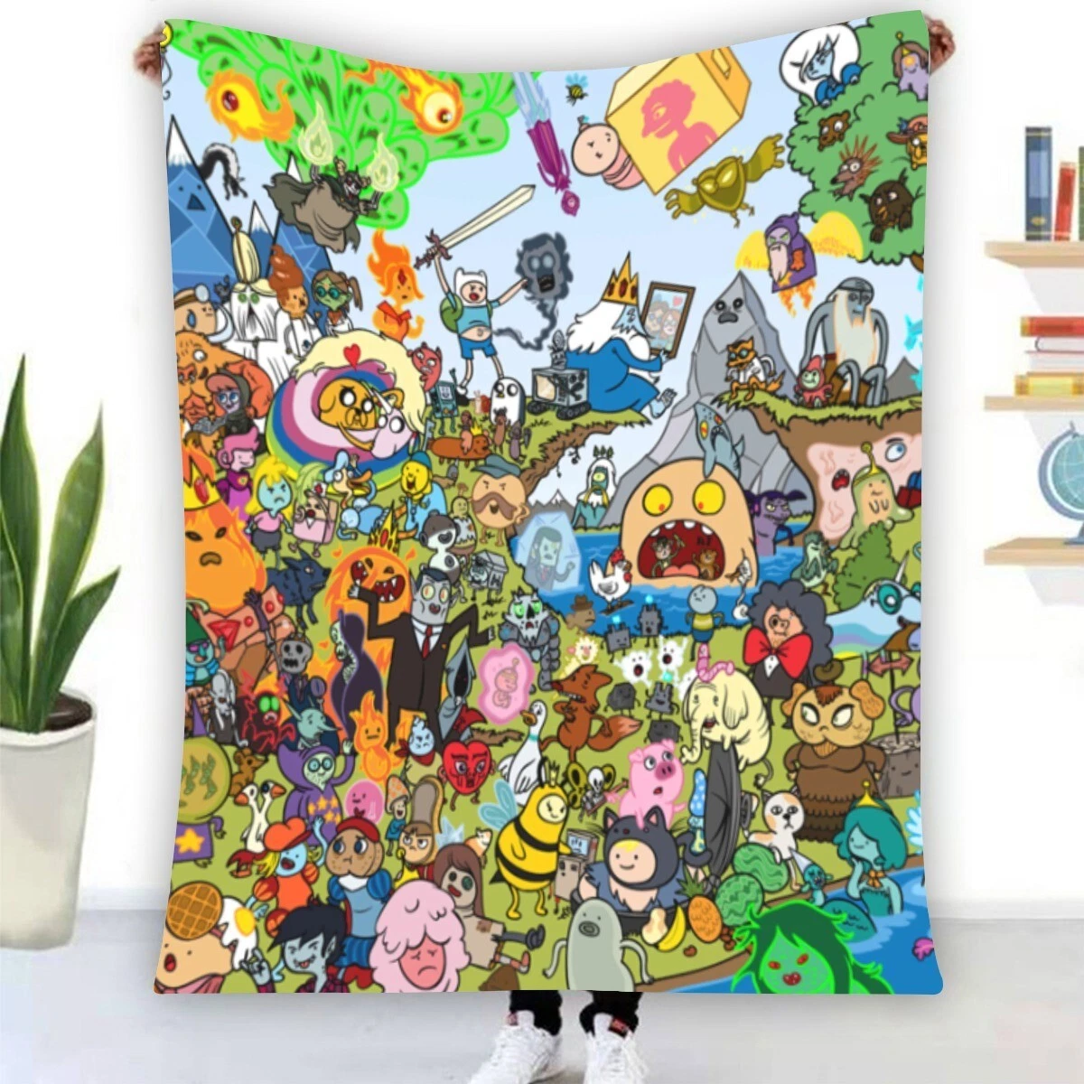 Adventure Time Characters Fleece Blanket, Birthday Gift