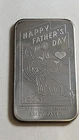 Vintage 1990 National Mint Happy Father's Day Lion & Cub 1 Ounce Silver Art Bar